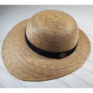 Tula Women's Laurel Wide Brim Black Band Palm Fiber Sun Hat